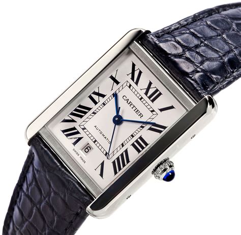 mens cartier tank watch|cartier tank watch men's large.